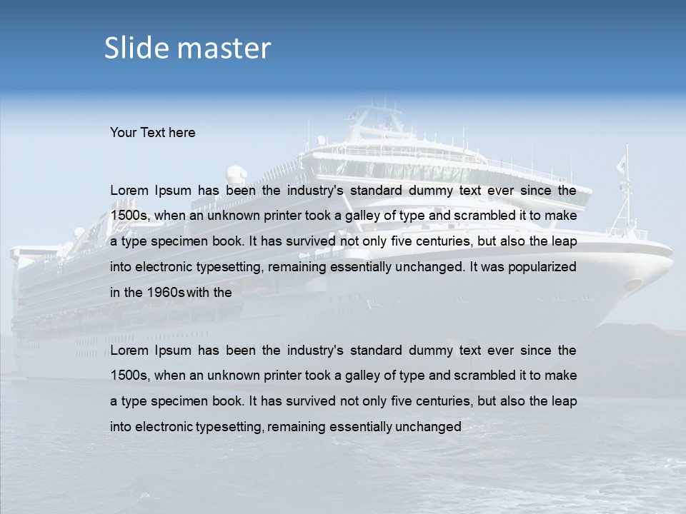 Princess Ship Star PowerPoint Template