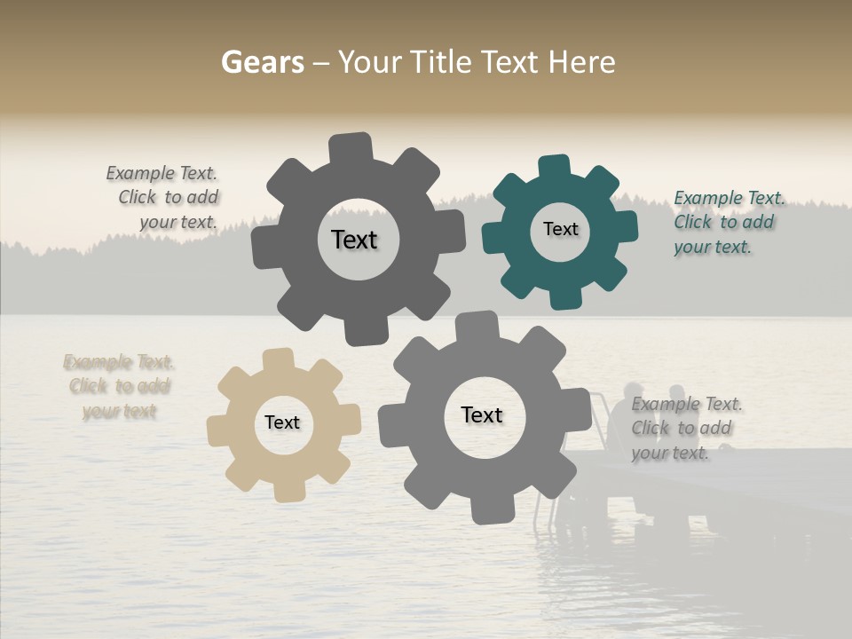 Couple Elderly Vacation PowerPoint Template