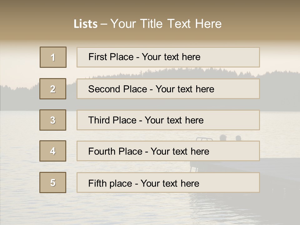 Couple Elderly Vacation PowerPoint Template