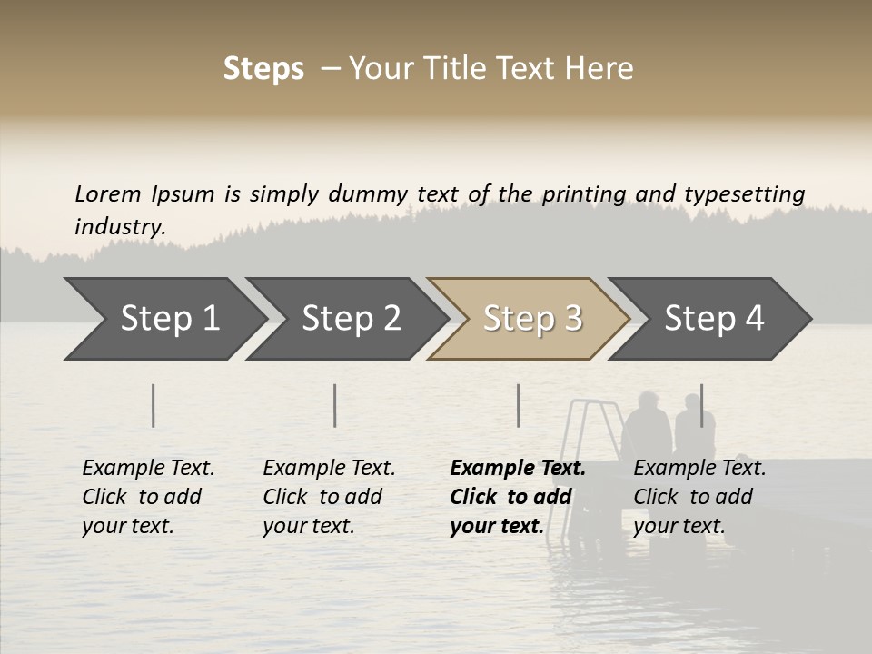Couple Elderly Vacation PowerPoint Template