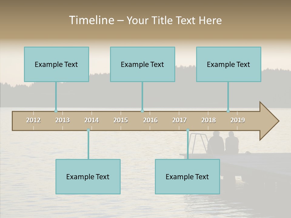 Couple Elderly Vacation PowerPoint Template