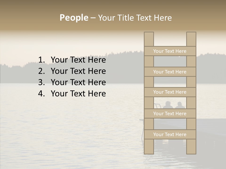 Couple Elderly Vacation PowerPoint Template