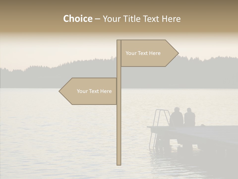 Couple Elderly Vacation PowerPoint Template