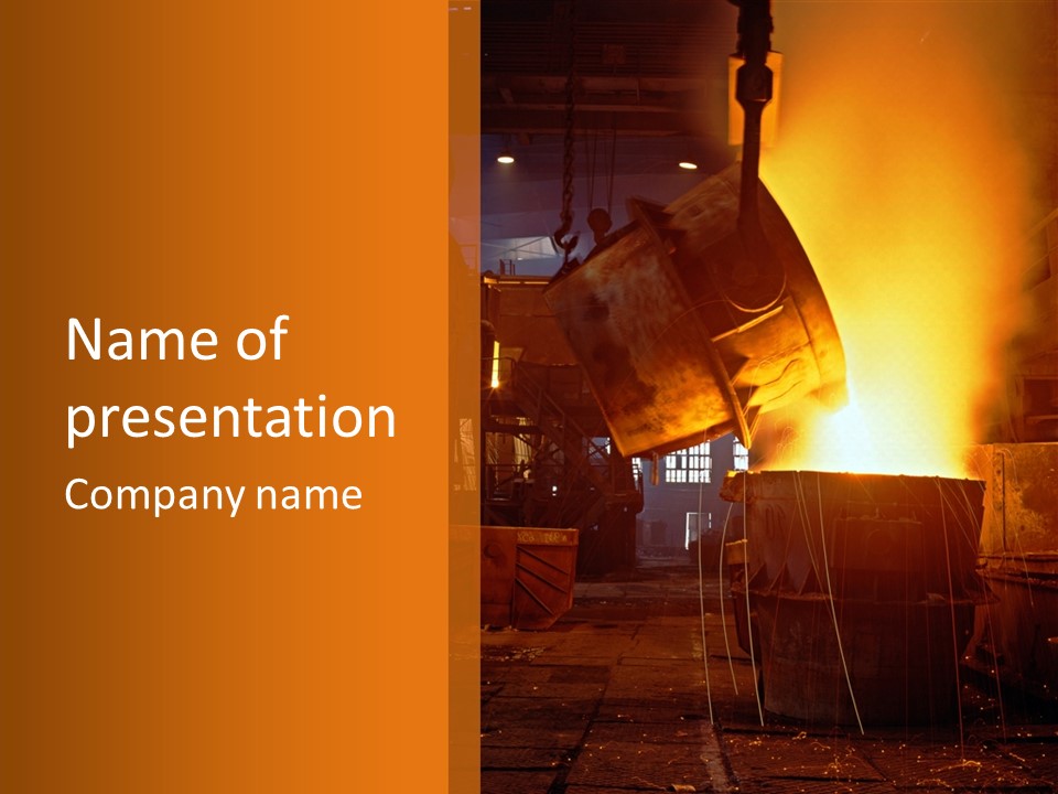 Bright Flame Foundry PowerPoint Template