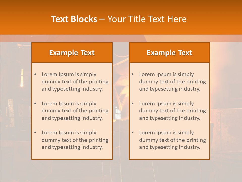 Bright Flame Foundry PowerPoint Template