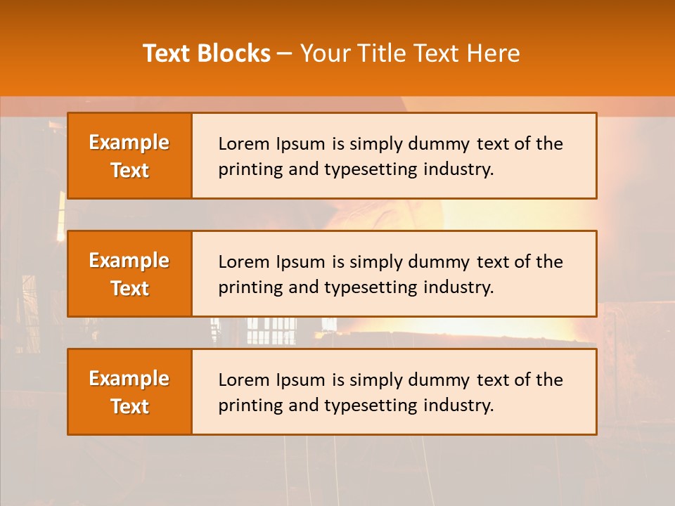 Bright Flame Foundry PowerPoint Template