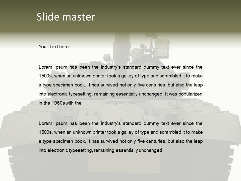 Weapon White Green PowerPoint Template