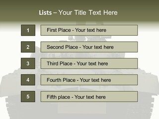 Weapon White Green PowerPoint Template