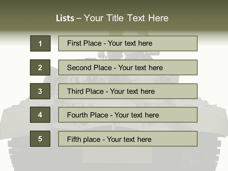 Weapon White Green PowerPoint Template