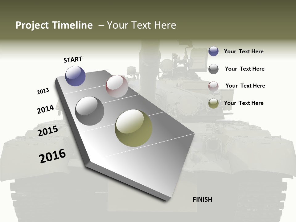 Weapon White Green PowerPoint Template