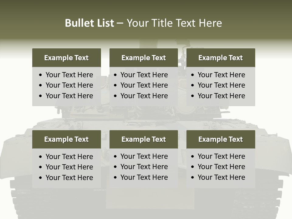 Weapon White Green PowerPoint Template