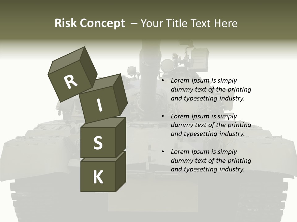 Weapon White Green PowerPoint Template