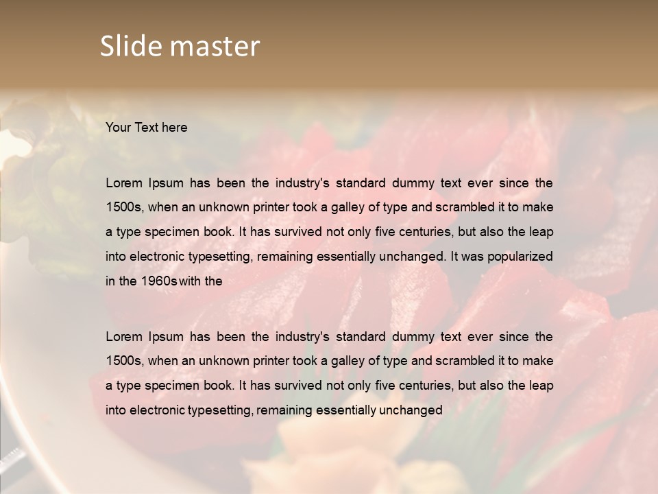 Dinner Cuisine Ahi PowerPoint Template