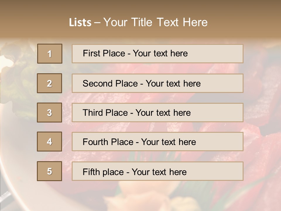 Dinner Cuisine Ahi PowerPoint Template