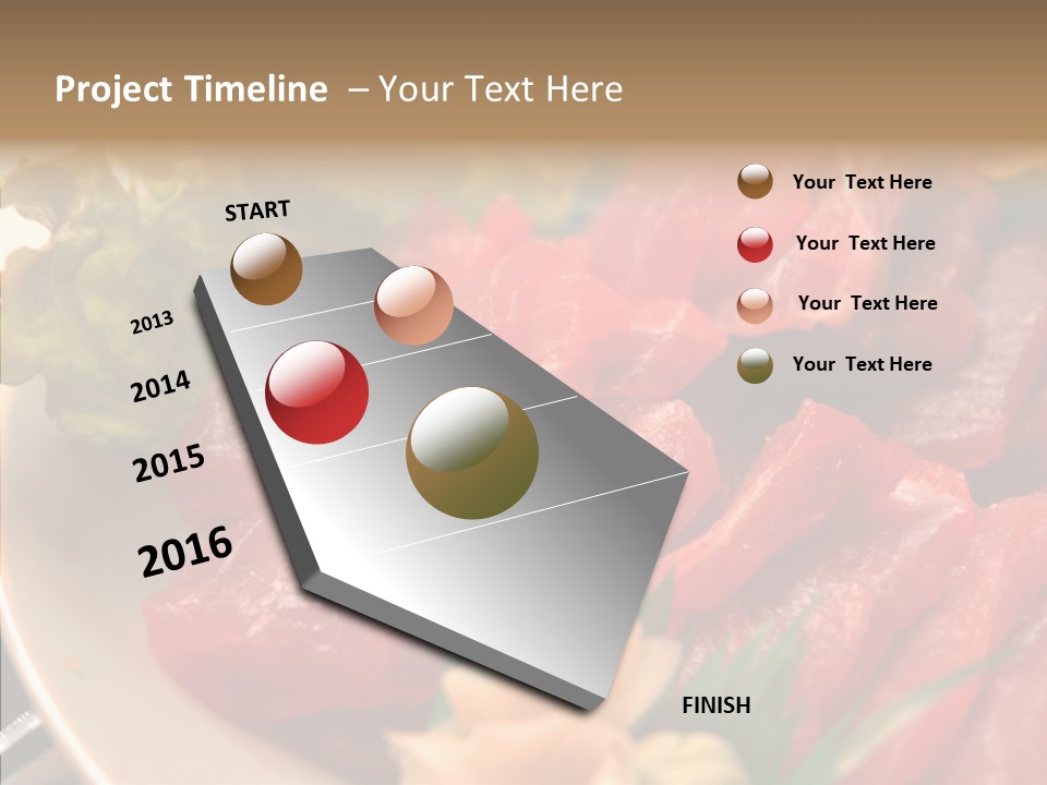 Dinner Cuisine Ahi PowerPoint Template