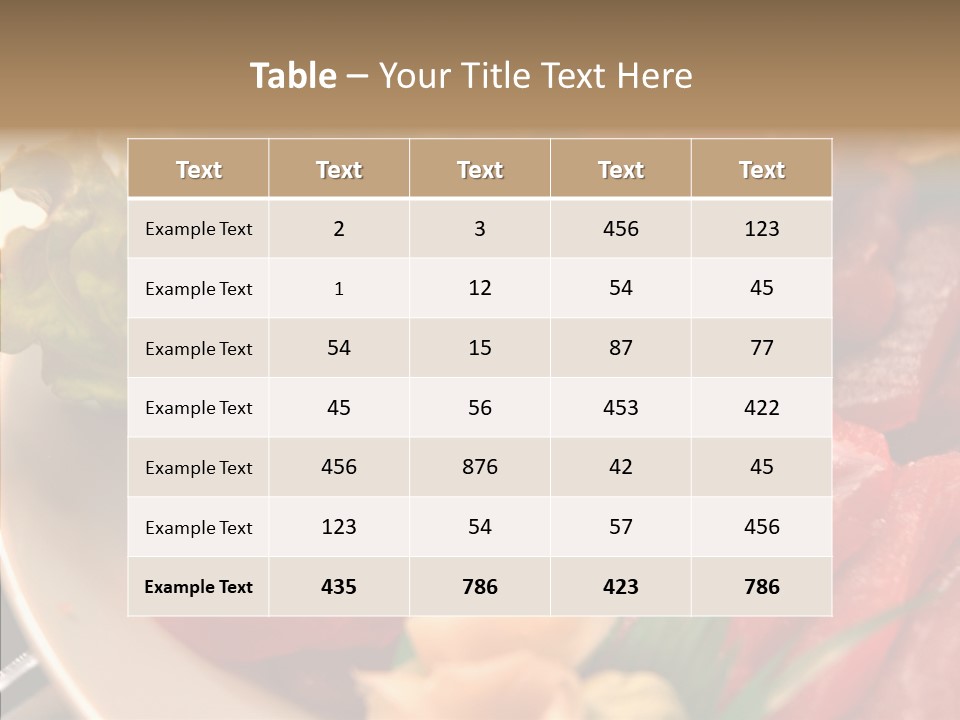 Dinner Cuisine Ahi PowerPoint Template