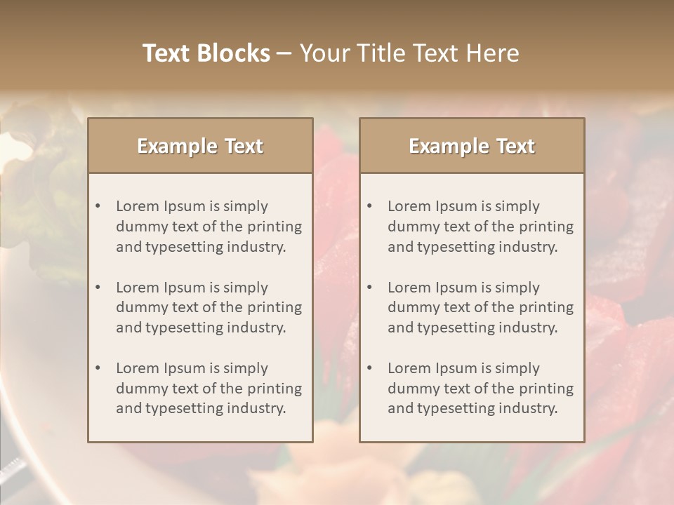 Dinner Cuisine Ahi PowerPoint Template