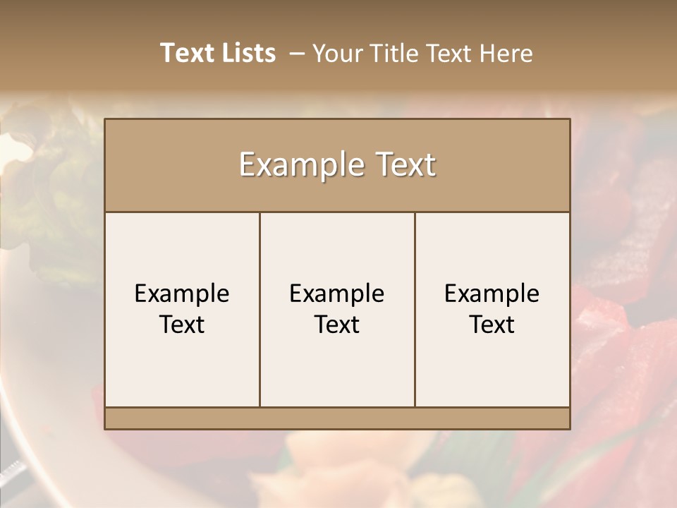Dinner Cuisine Ahi PowerPoint Template