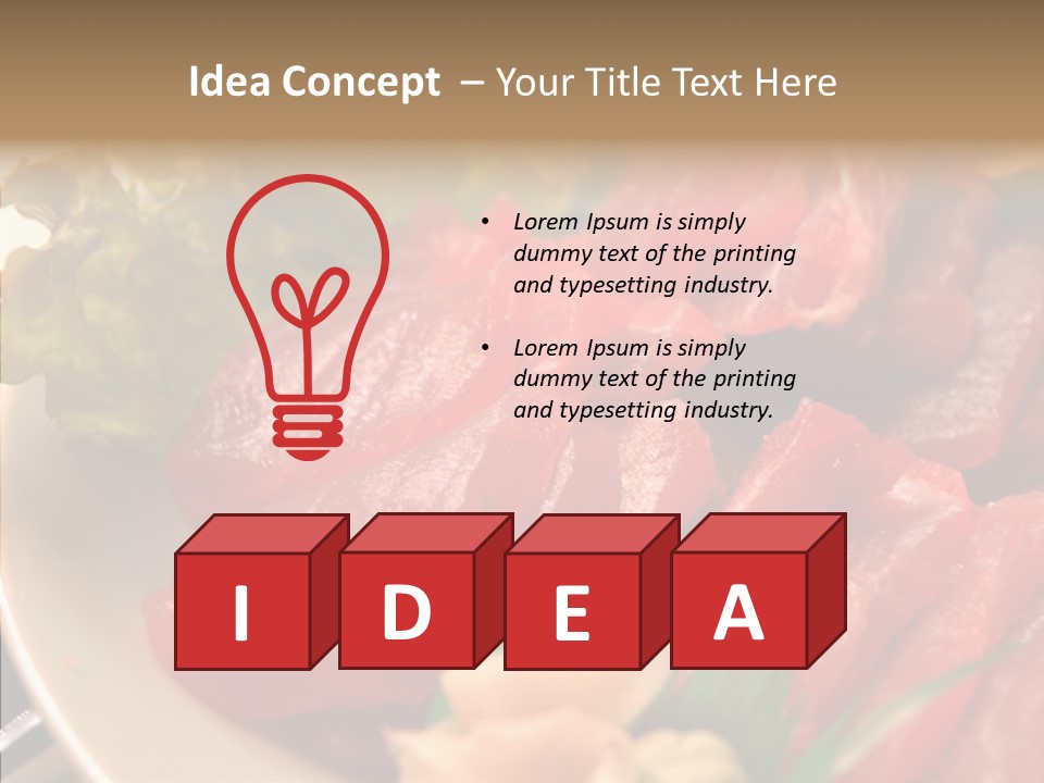 Dinner Cuisine Ahi PowerPoint Template