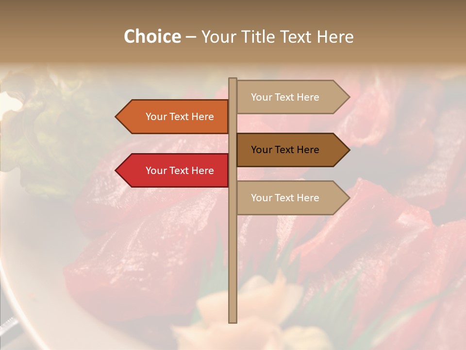 Dinner Cuisine Ahi PowerPoint Template