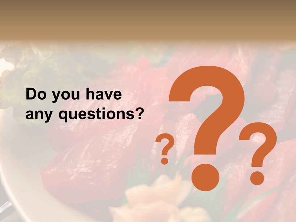 Dinner Cuisine Ahi PowerPoint Template