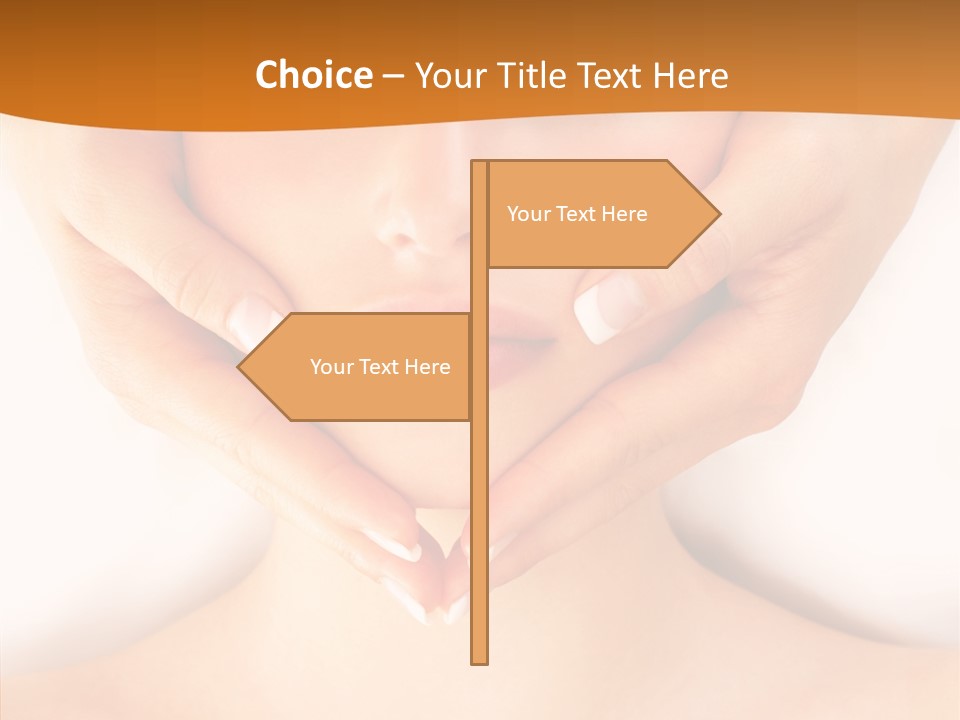 A Woman With A Towel On Her Head Getting A Massage PowerPoint Template
