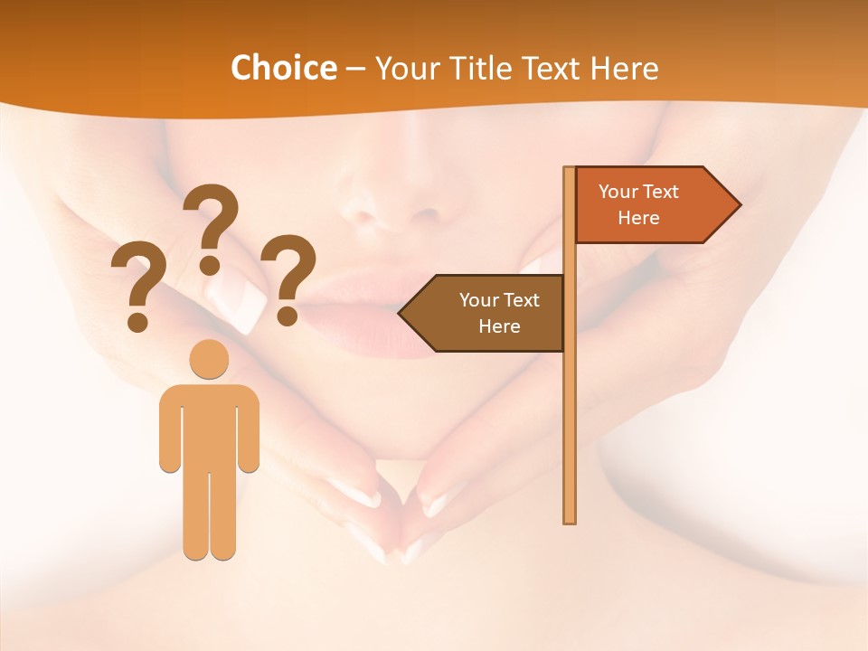 A Woman With A Towel On Her Head Getting A Massage PowerPoint Template