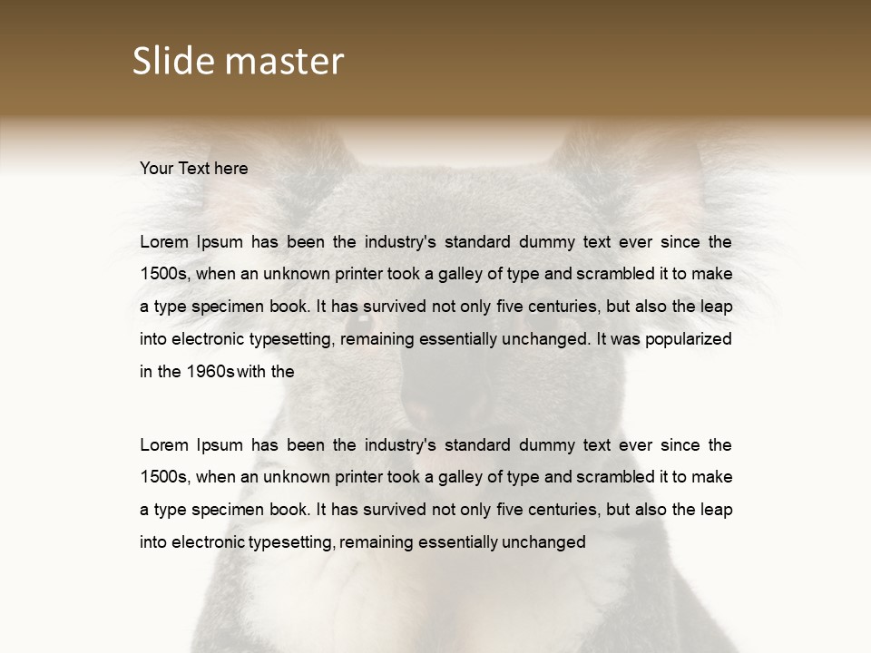 Grey Furry People PowerPoint Template