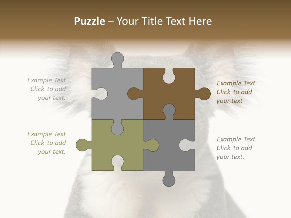 Grey Furry People PowerPoint Template