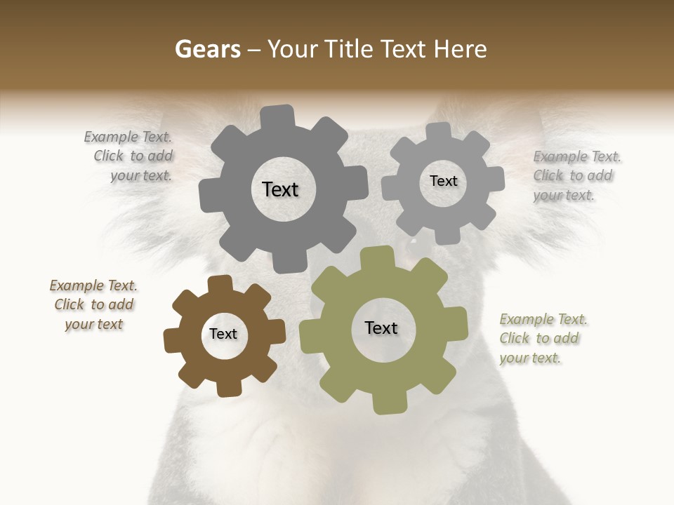 Grey Furry People PowerPoint Template