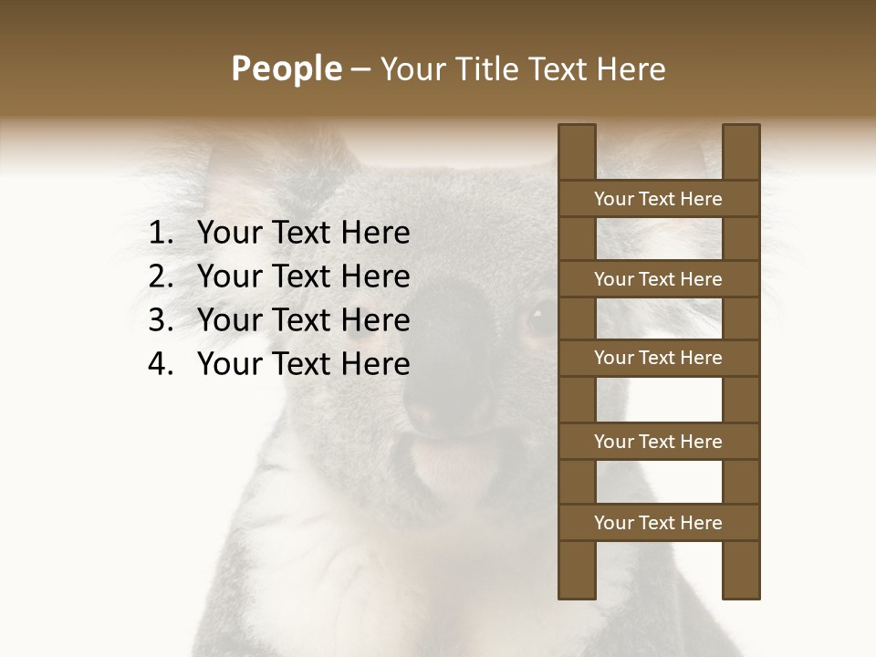 Grey Furry People PowerPoint Template
