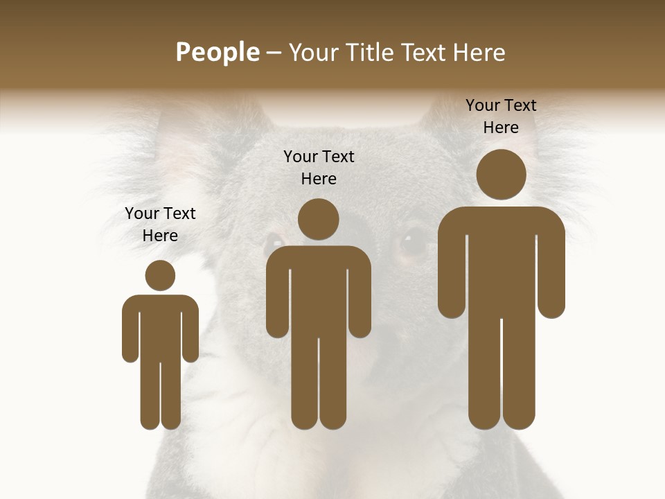 Grey Furry People PowerPoint Template