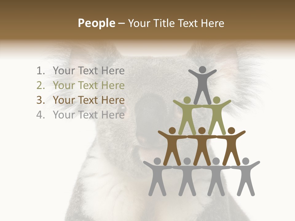 Grey Furry People PowerPoint Template