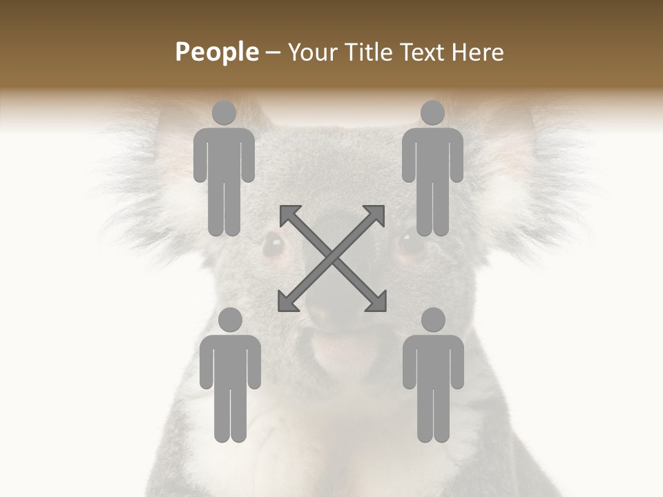 Grey Furry People PowerPoint Template