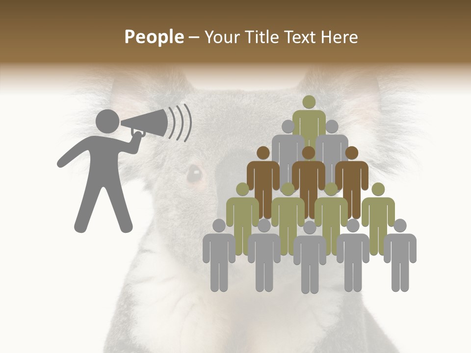 Grey Furry People PowerPoint Template