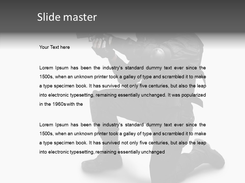 Gloves Militia Defending PowerPoint Template