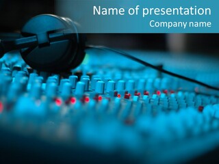 Volume Mixingdesk Right PowerPoint Template