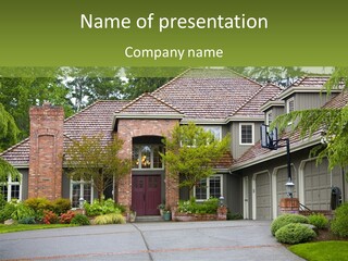 Entrance Window Real PowerPoint Template