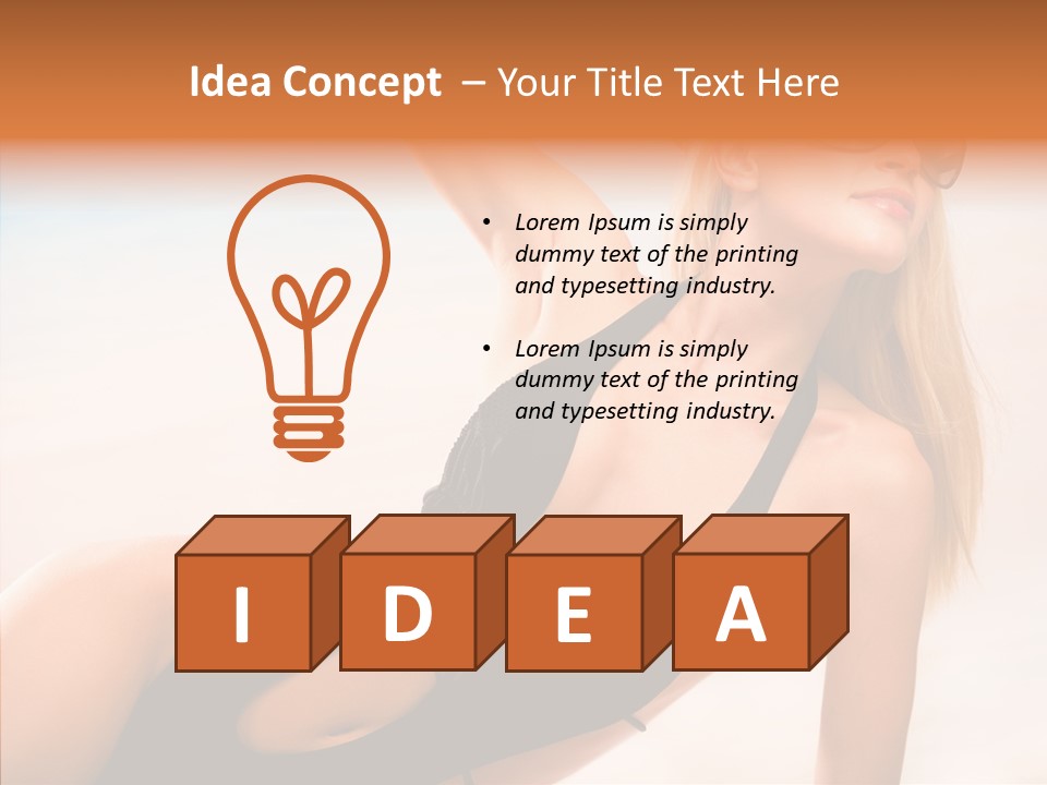 Female Woman Relax PowerPoint Template