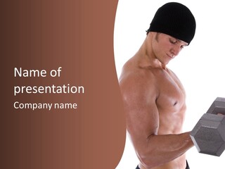 Weightlifting Wellbeing Hat PowerPoint Template