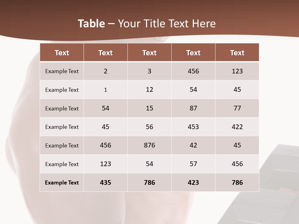 Weightlifting Wellbeing Hat PowerPoint Template