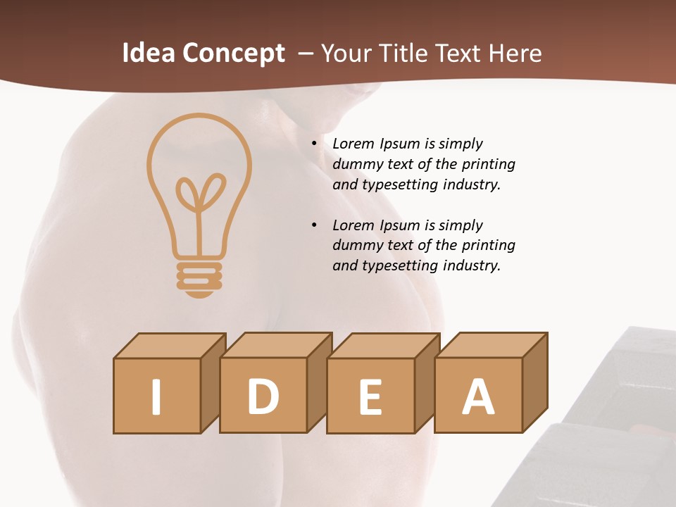 Weightlifting Wellbeing Hat PowerPoint Template