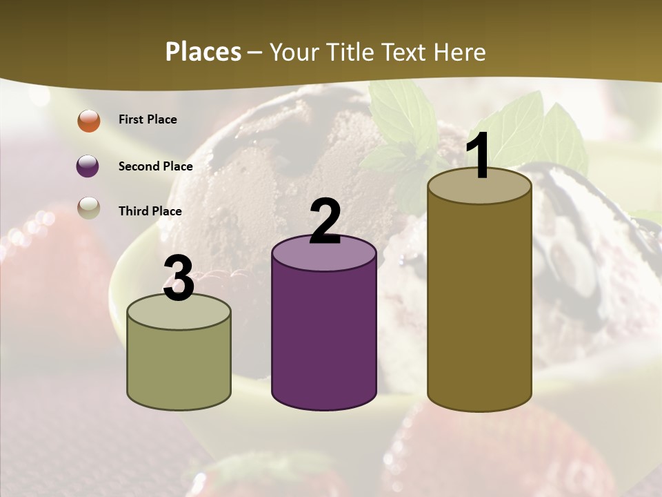 Food Icecream Raspberry PowerPoint Template