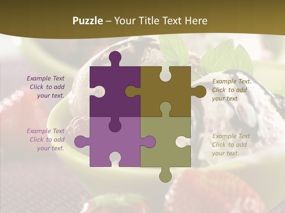 Food Icecream Raspberry PowerPoint Template