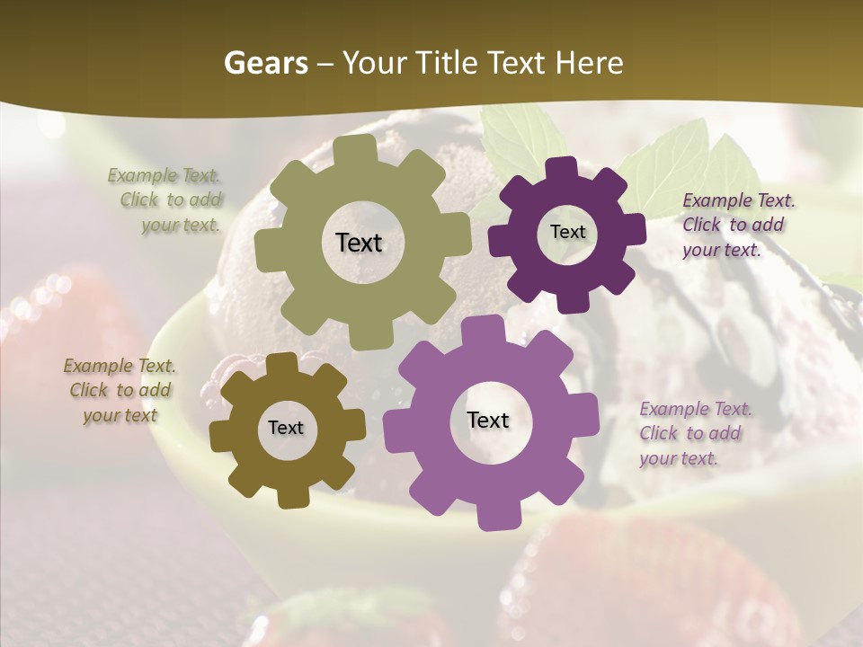 Food Icecream Raspberry PowerPoint Template