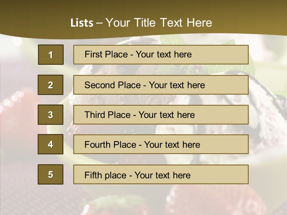 Food Icecream Raspberry PowerPoint Template