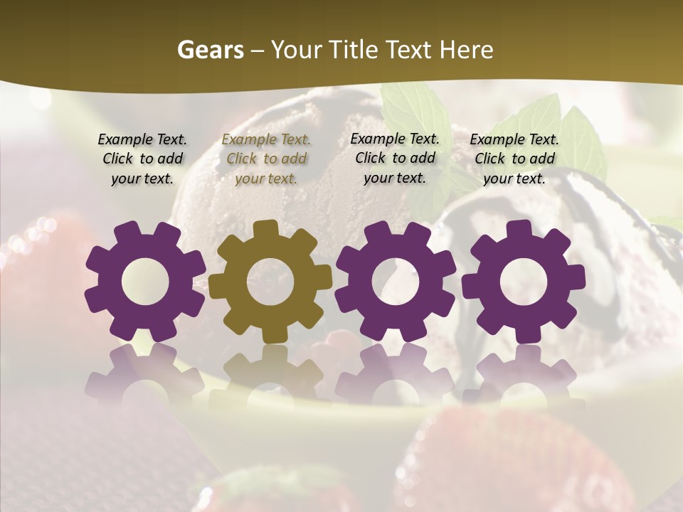 Food Icecream Raspberry PowerPoint Template