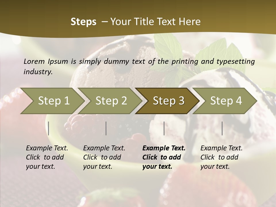 Food Icecream Raspberry PowerPoint Template