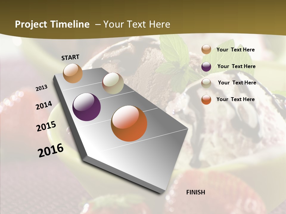 Food Icecream Raspberry PowerPoint Template