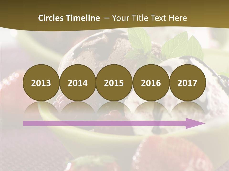 Food Icecream Raspberry PowerPoint Template